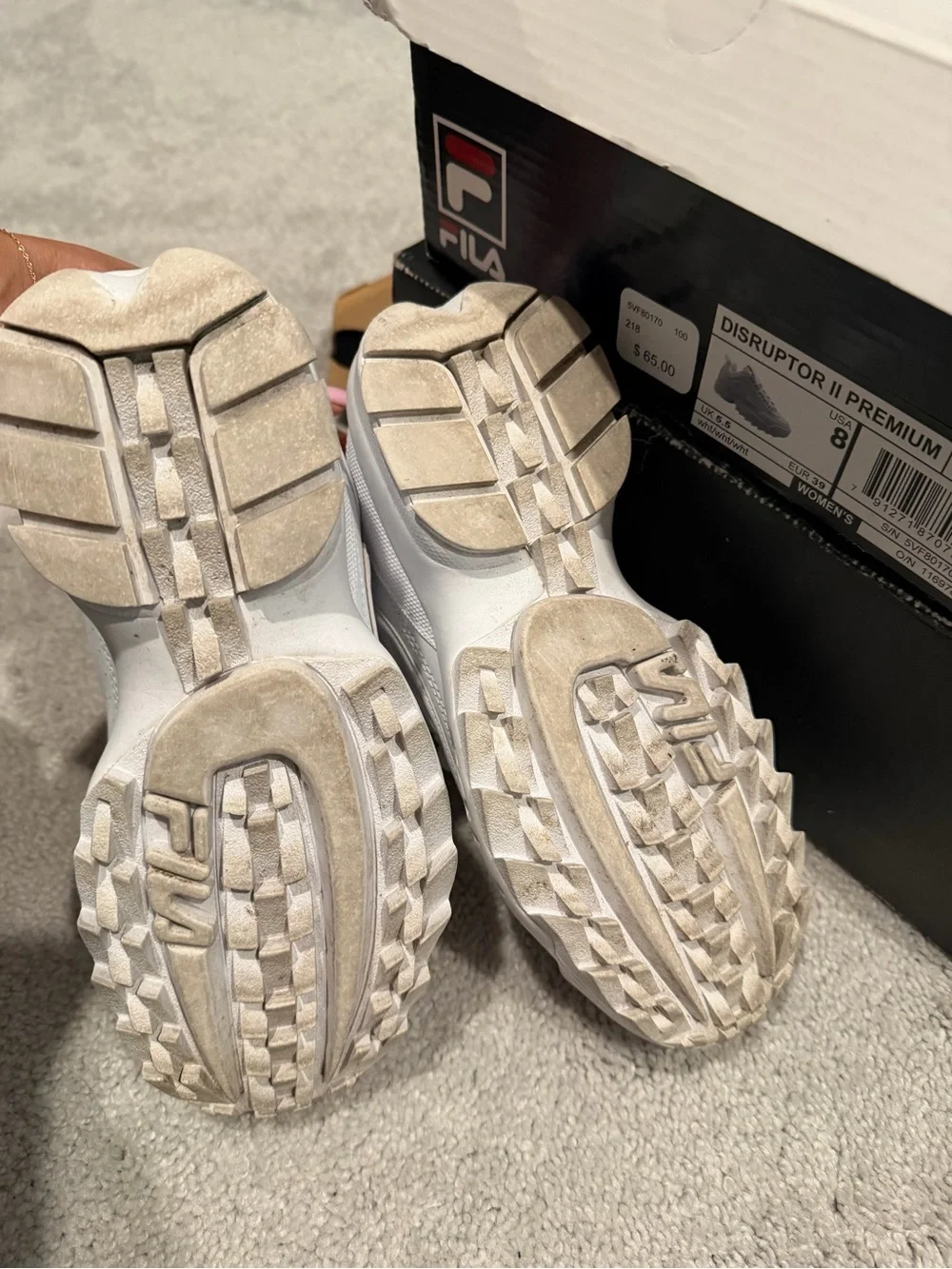Fila White Disruptor II Premium Women's Chunky Sneakers